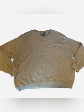 Polo Ralph Lauren men’s grey crewneck sweater size 4X  #preppy #classic